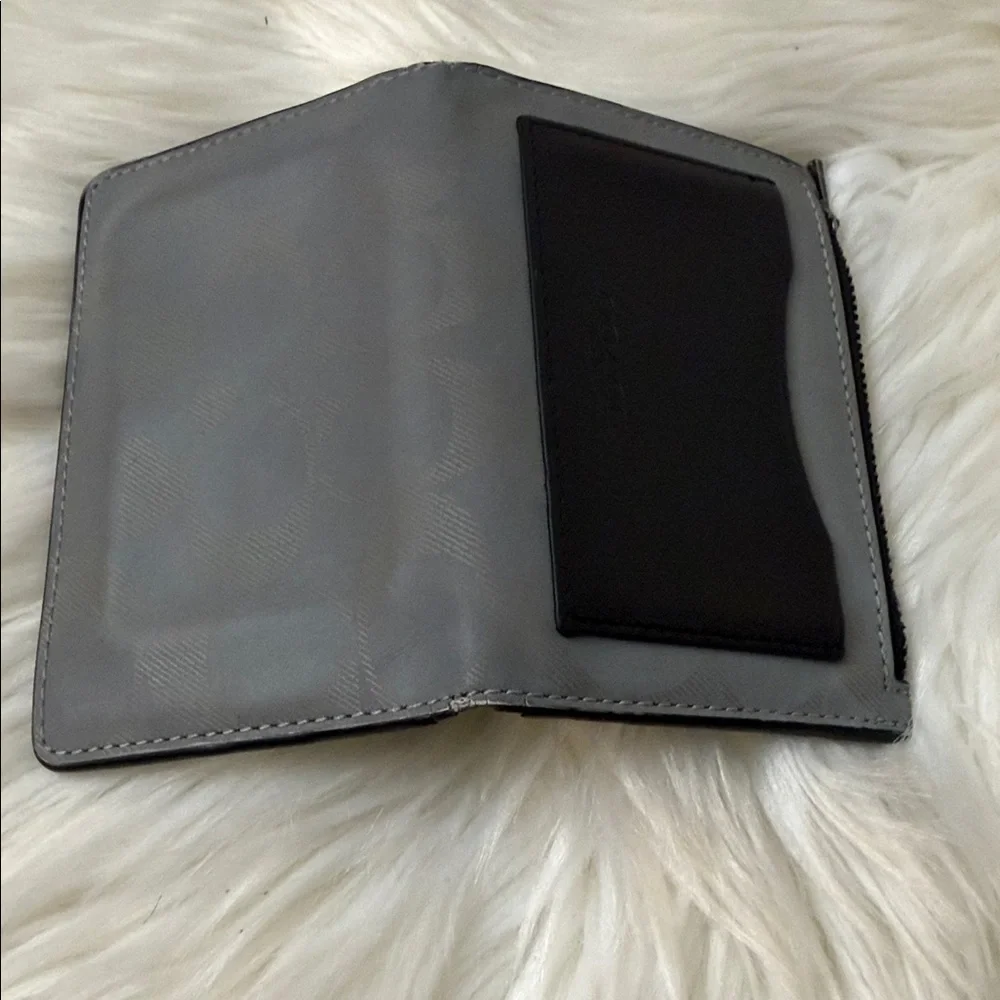 Coach Men's Black and Gray Card Holder